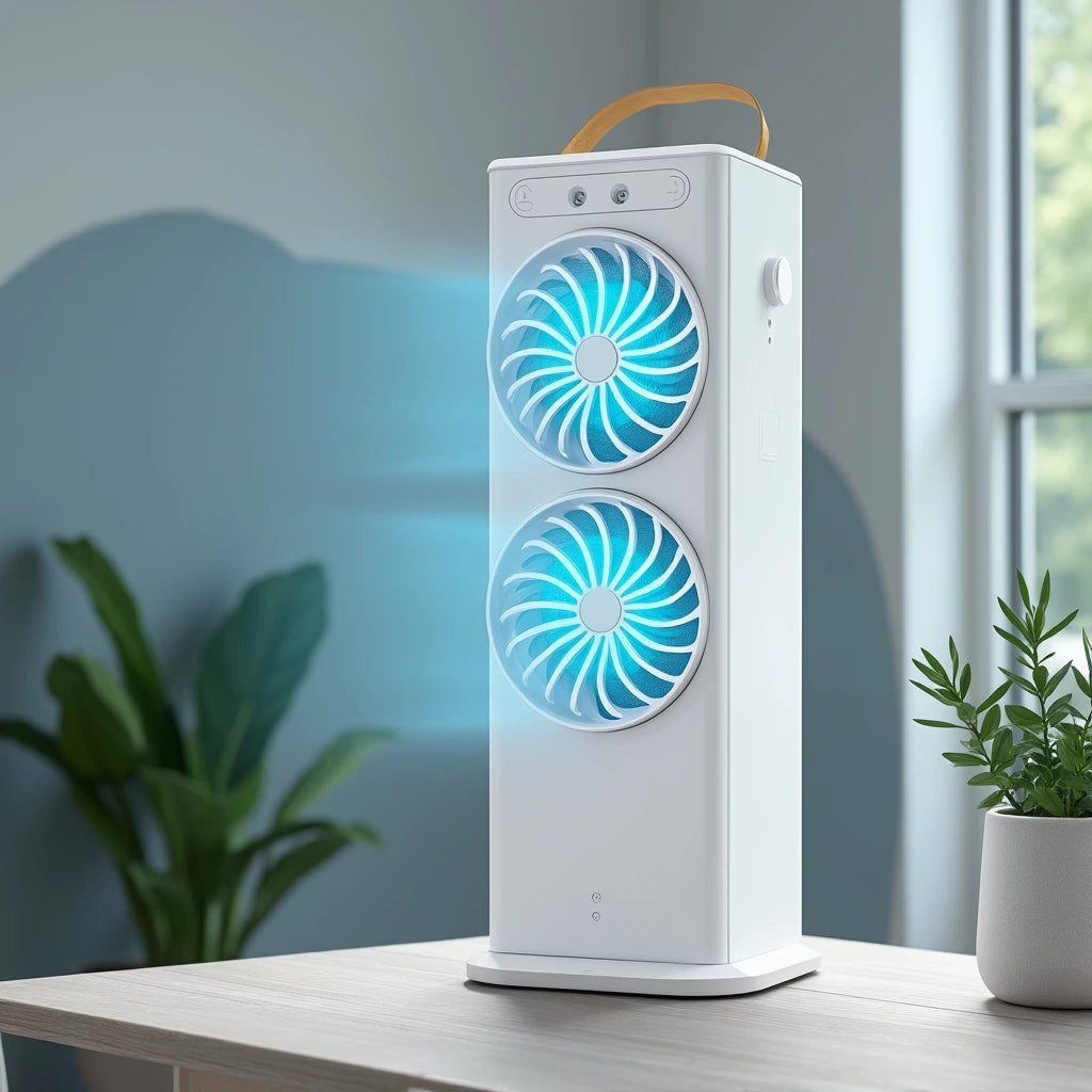 CoolMist: Brisa Refrescante para tu Espacio (Ventilador y Humidificador)